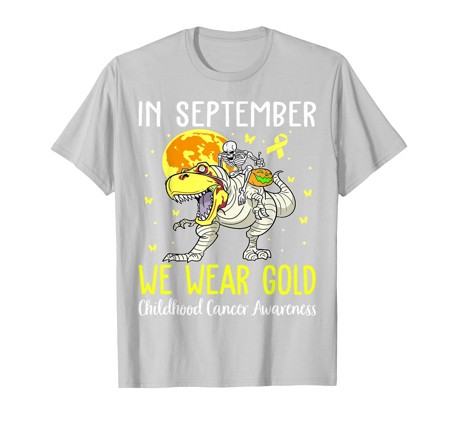In September We Wear Gold Childhood Cancer Awareness Ribbon T-Shirt
