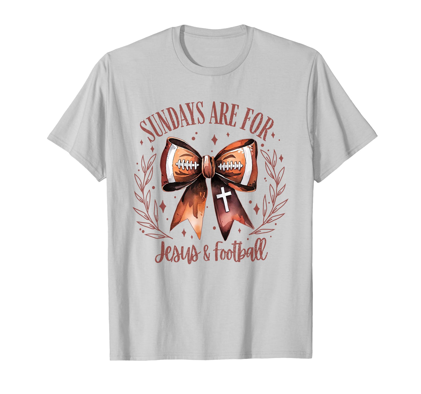 Sundays are for Jesus and Football Cottage Bow T-Shirt