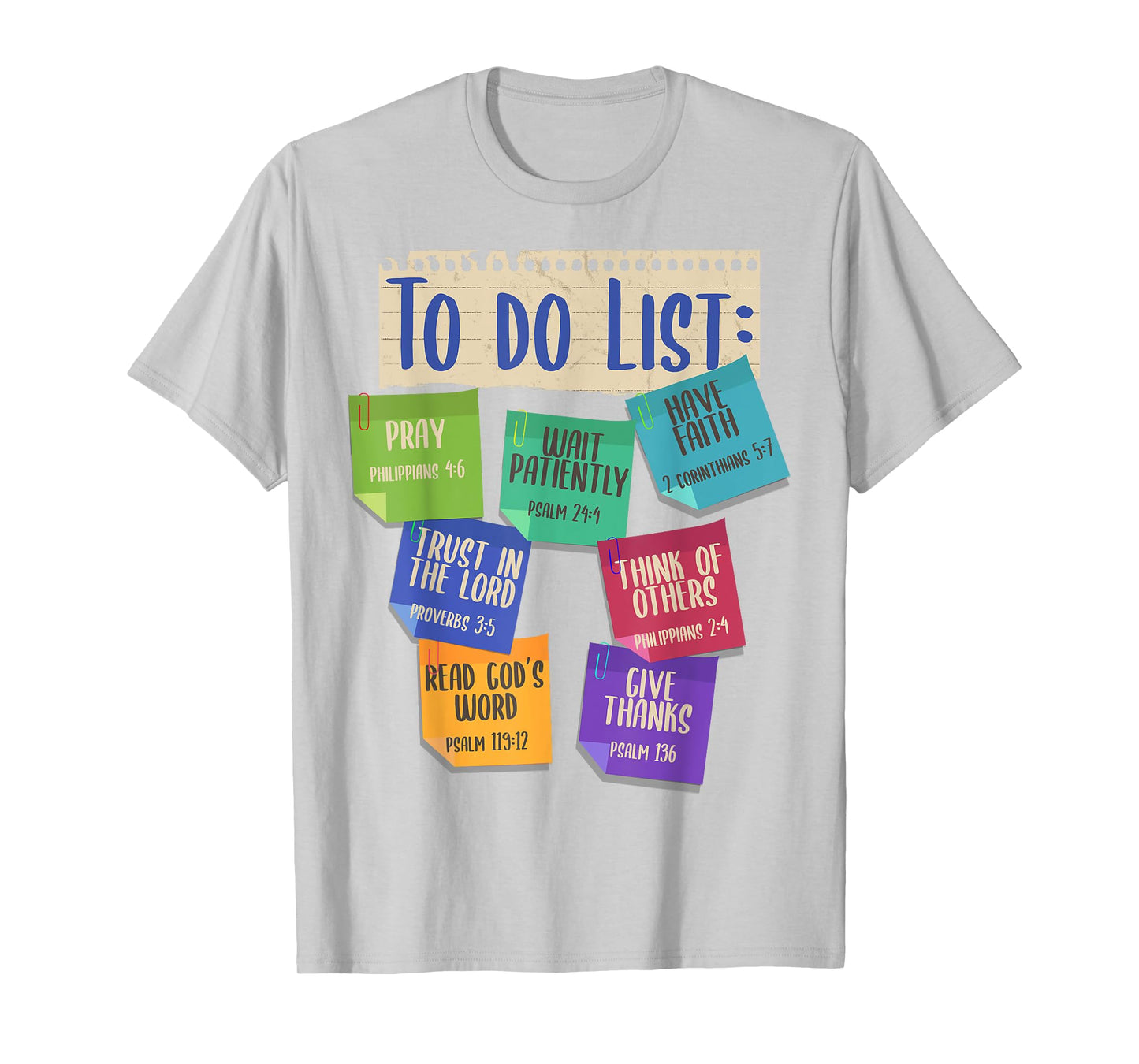 Christian To Do List Faith Bible Verse Religious Christian T-Shirt