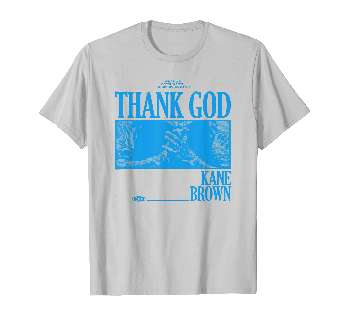 Kane Brown Thank God White & Blue Country Music Artist T-Shirt