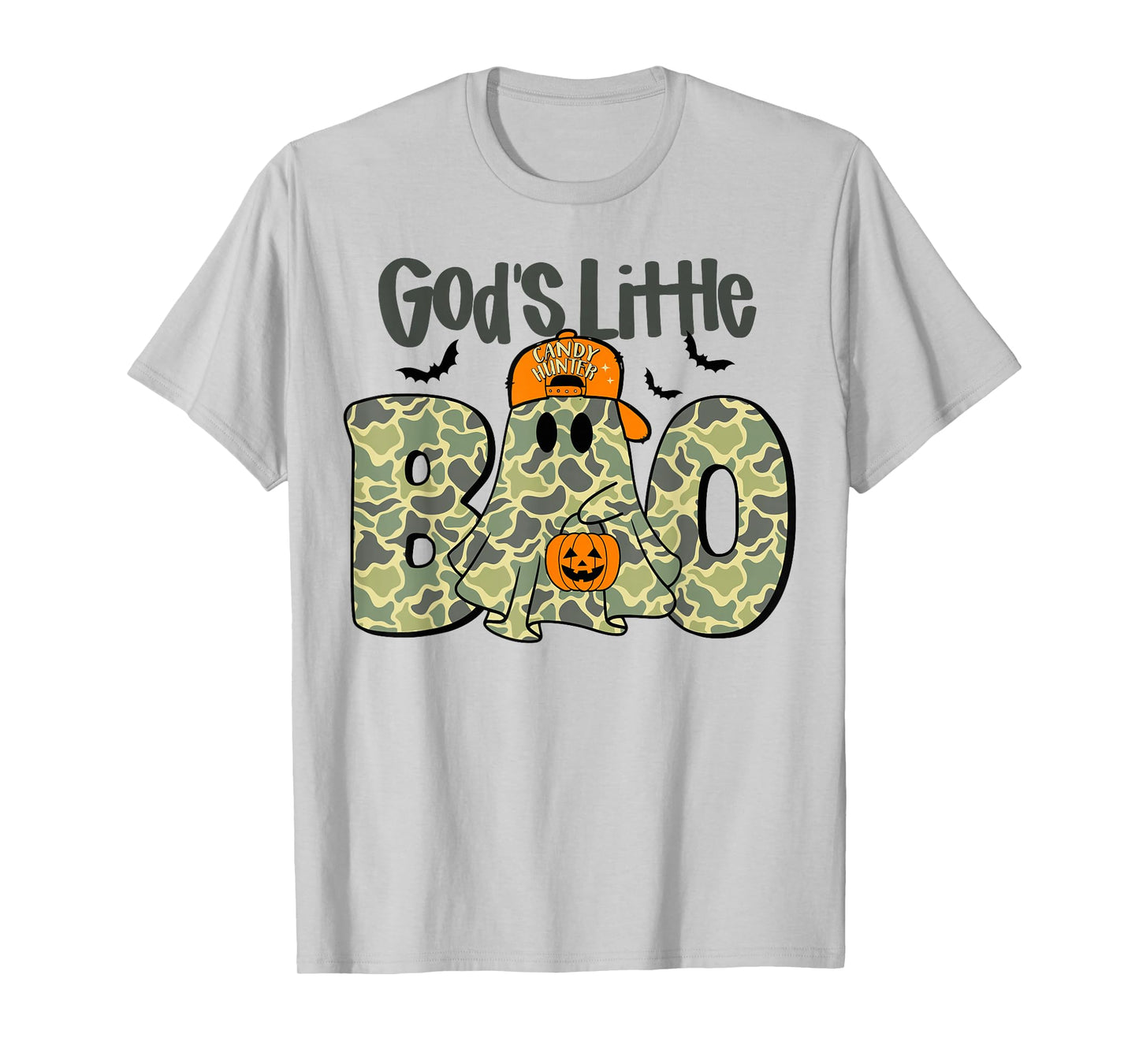 God's Little Boo Camo Ghost Christian Halloween Boys Kids T-Shirt
