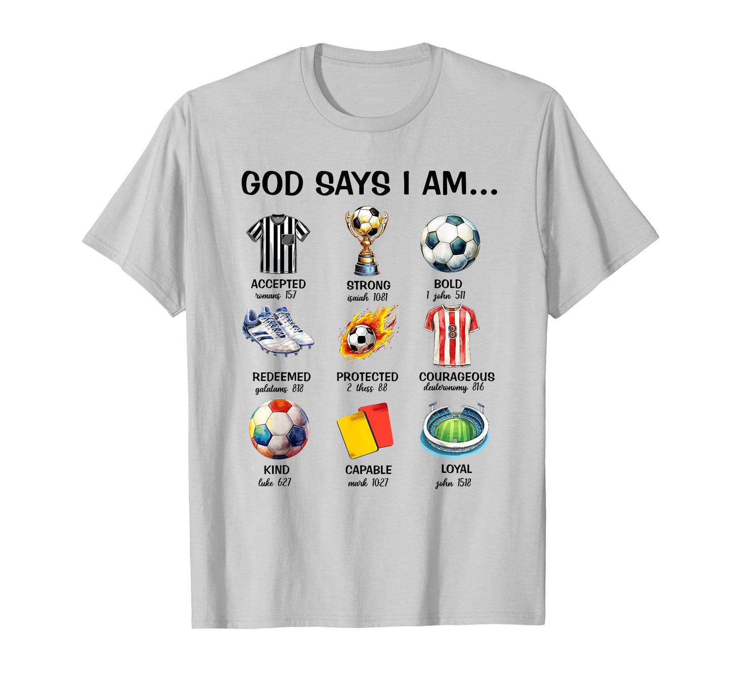 God Says I Am Christian Girls Teens Kids Soccer Tie Dye T-Shirt