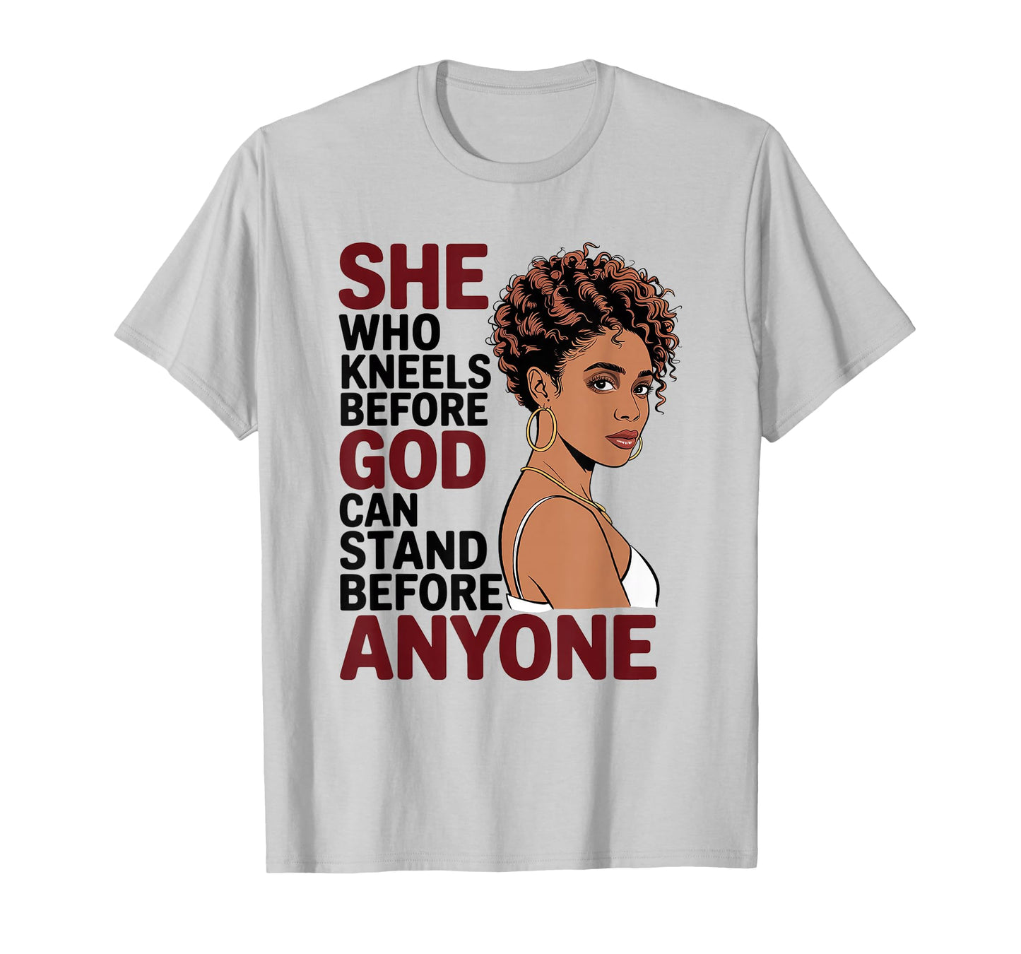 Black Woman Pride African American Christian Faith T-Shirt