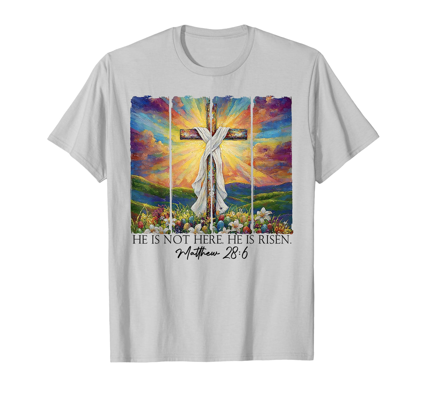 He is Risen Aesthetic Jesus Cross Easter Christian Religious T-Shirt