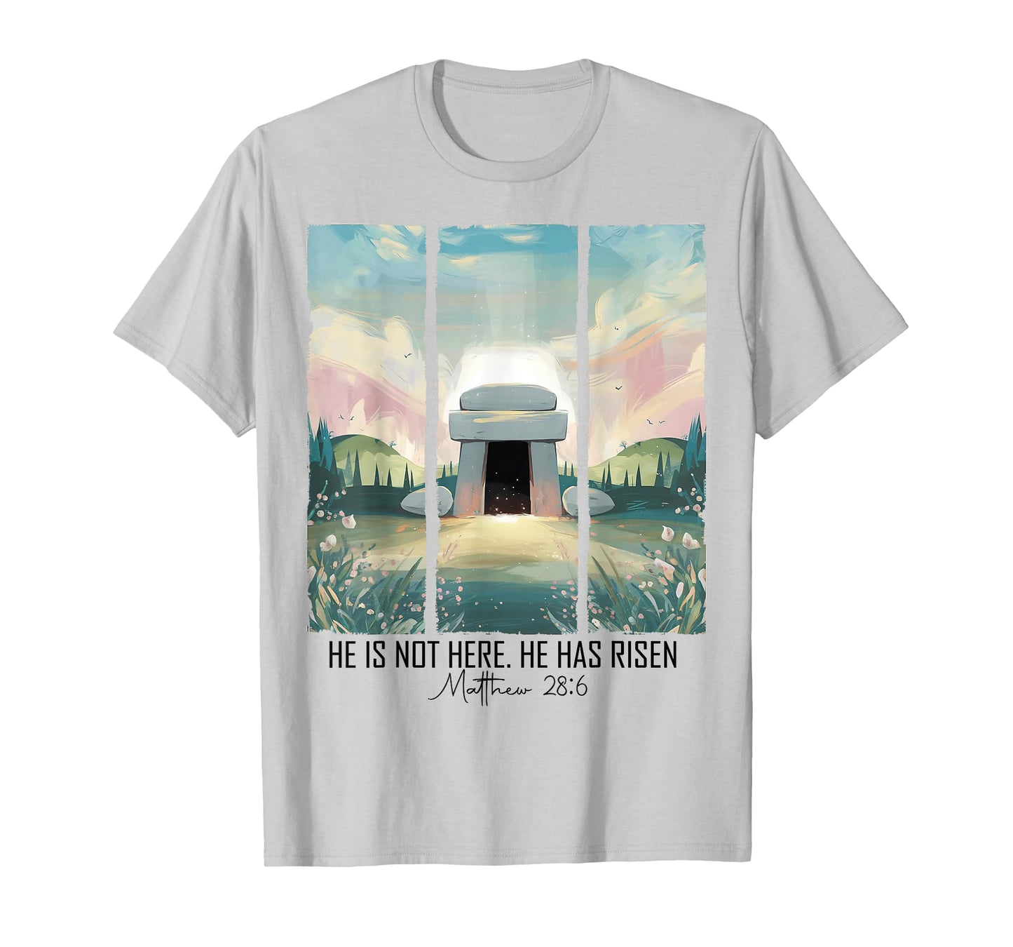 He Is Risen Easter Christian Empty Tomb Jesus Resurrection T-Shirt