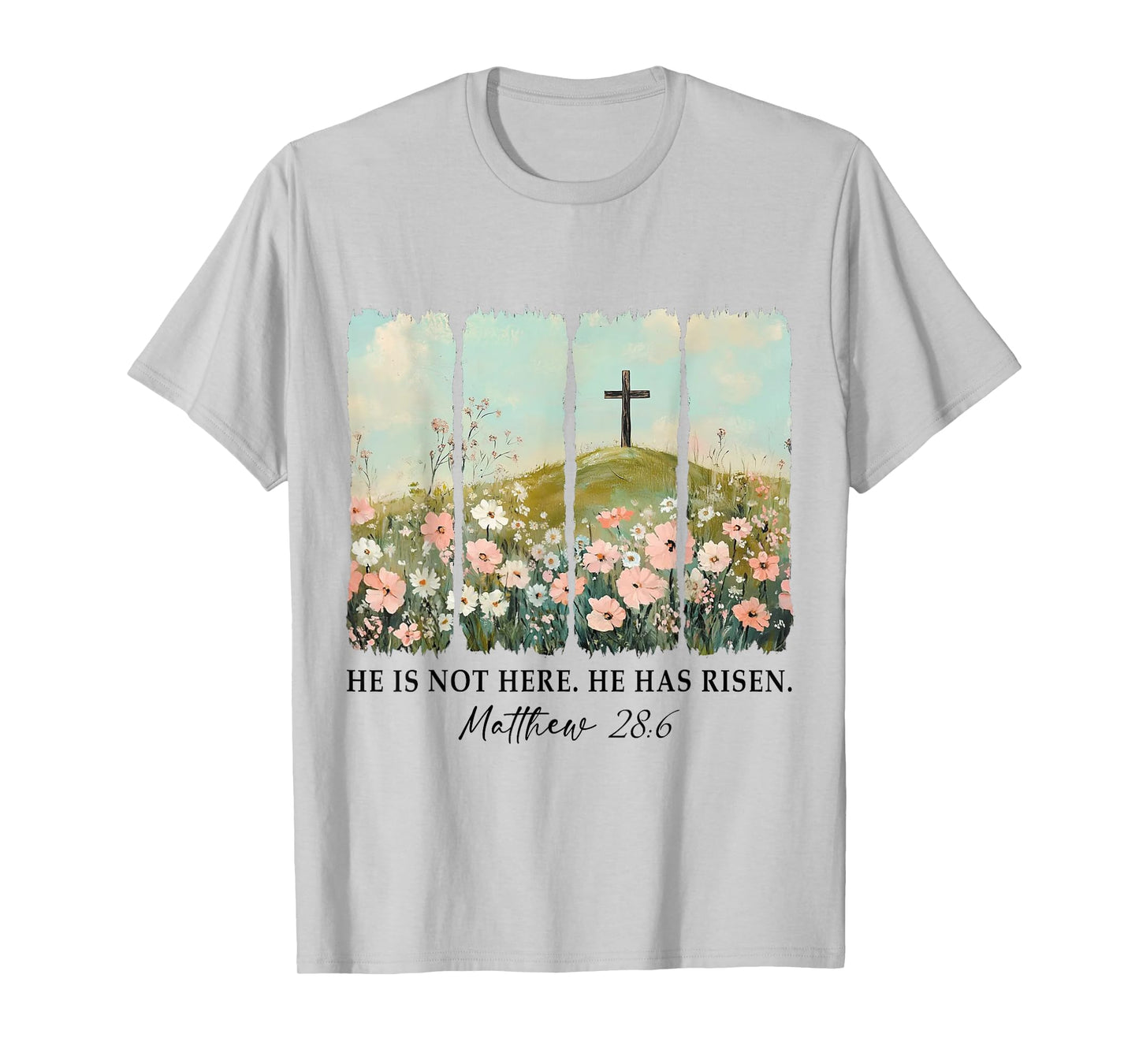 Easter Christian Jesus He Is Not Here He Has Risen Matthew T-Shirt