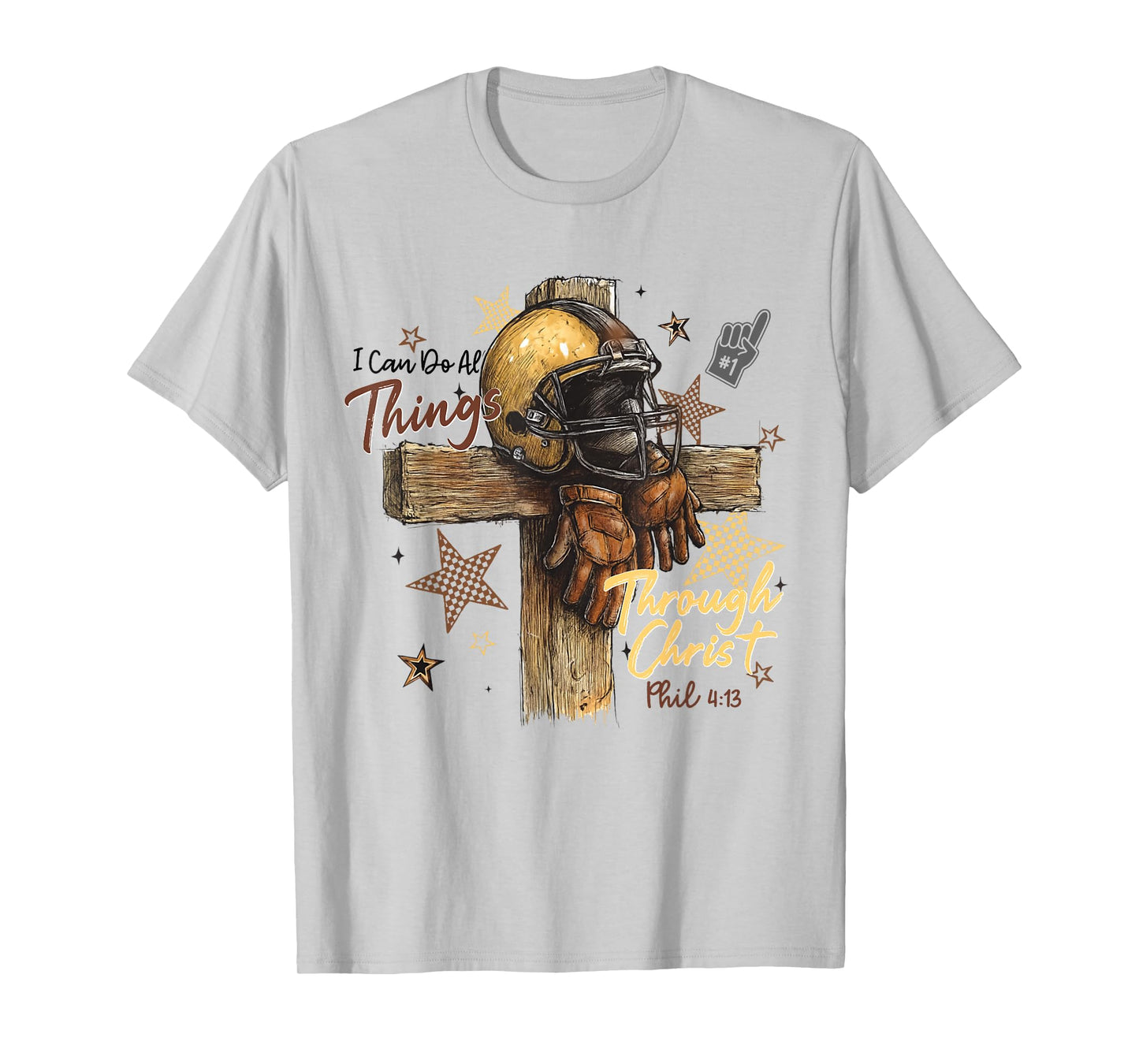 I Can Do All Things Through Christ Game Day Football Season T-Shirt