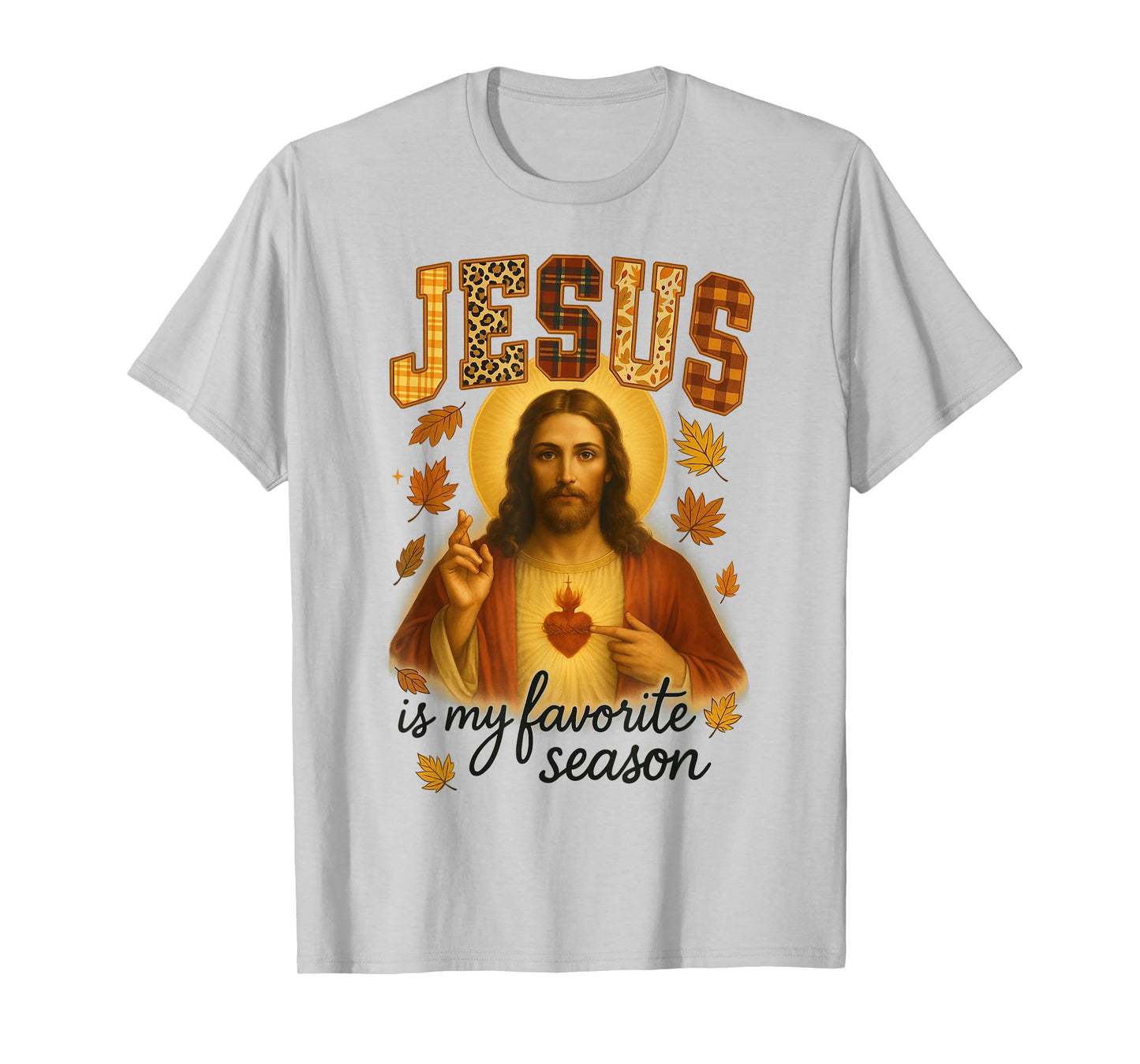HUGvyn Thanksgiving Jesus is My Favorite Season Fall Faith T-Shirt