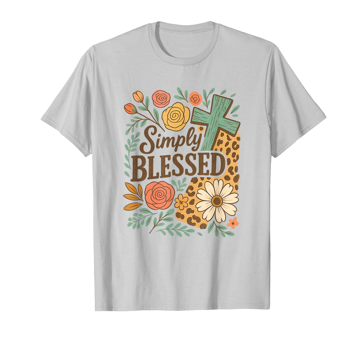 Boho Flower Religious Jesus Christian God T-Shirt