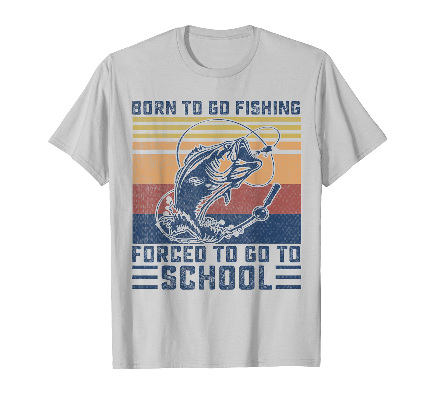Funny Born To Go Fishing Bass Fish Fisherman Boys Kids T-Shirt