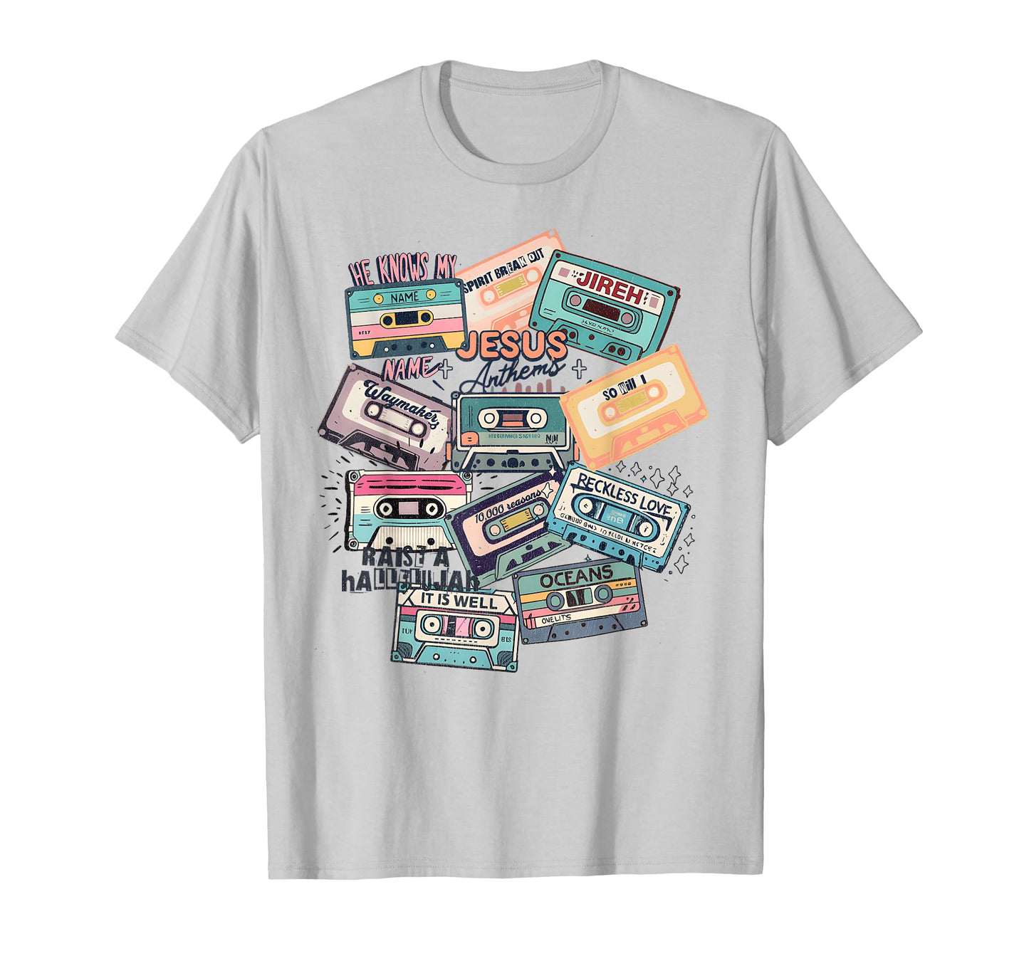 Jesus Anthems Christian Cassette Tape God Music T-Shirt