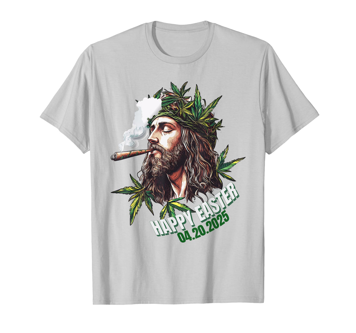 Happy Easter 420 Funny Jesus 2025 T-Shirt