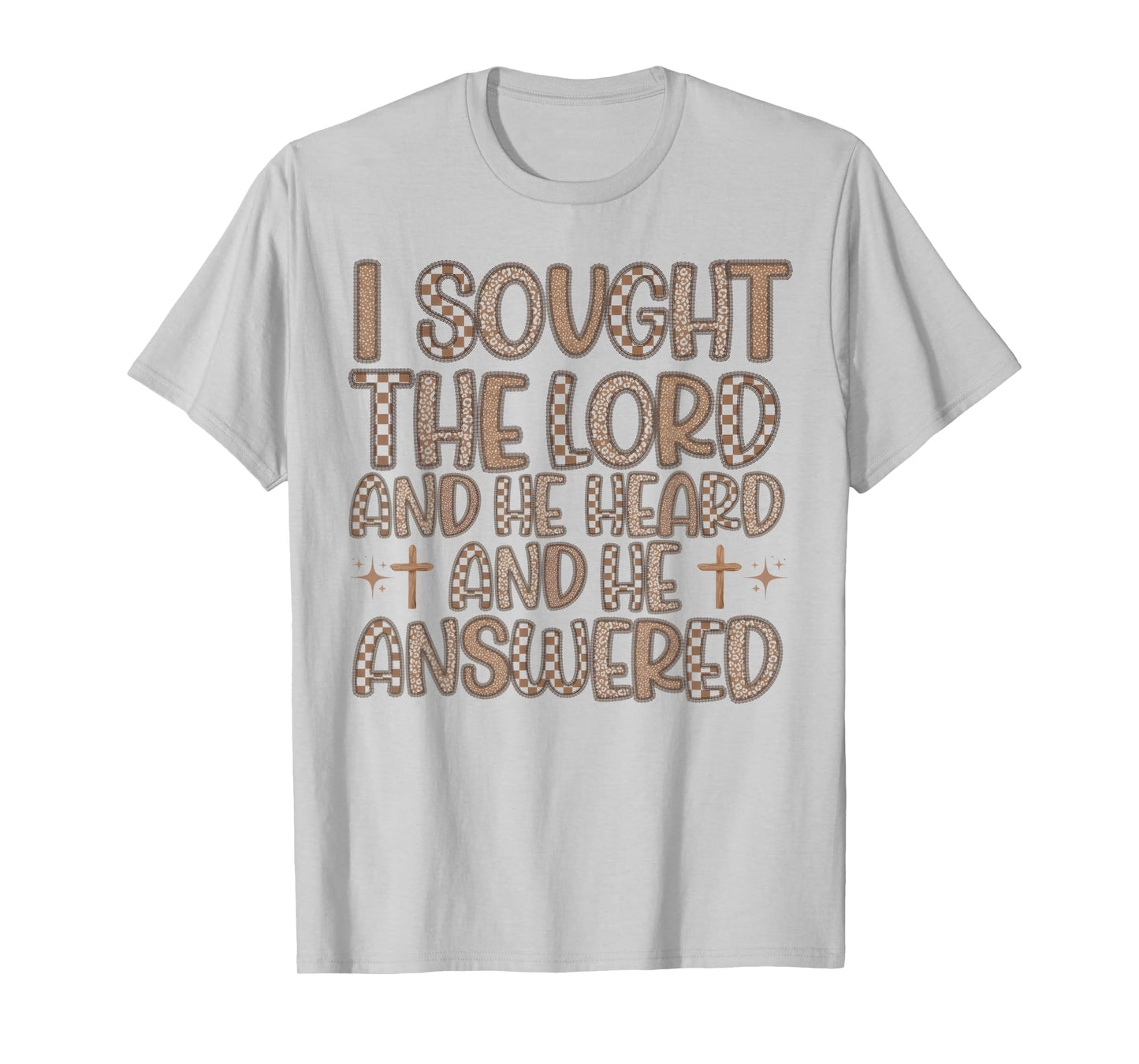 Retro I Sought The Lord He Heard Me Christian Bible Verse T-Shirt