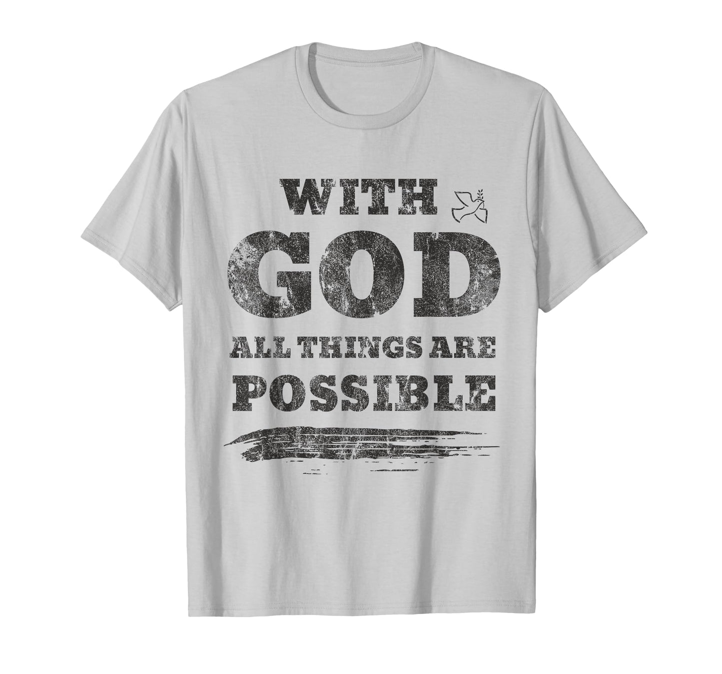 With God All Things Are Possible Retro Vintage T-Shirt