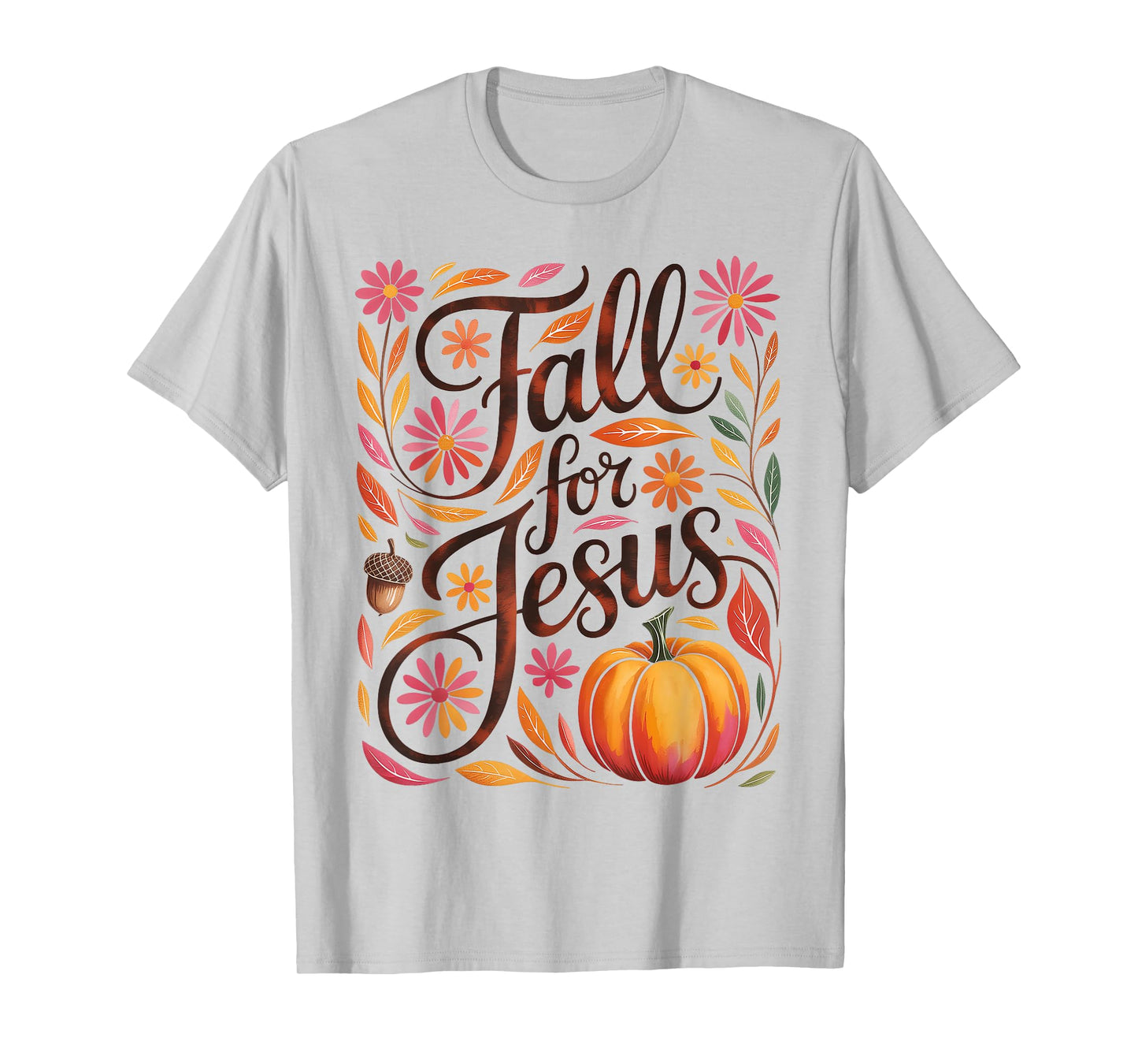 Fall For Jesus Autumn Christian Thanksgiving Boho Pumpkin T-Shirt