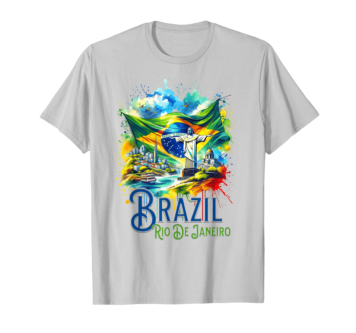 Rio De Janeiro Brazil Christ The Redeemer Brasil Flag Brazil T-Shirt