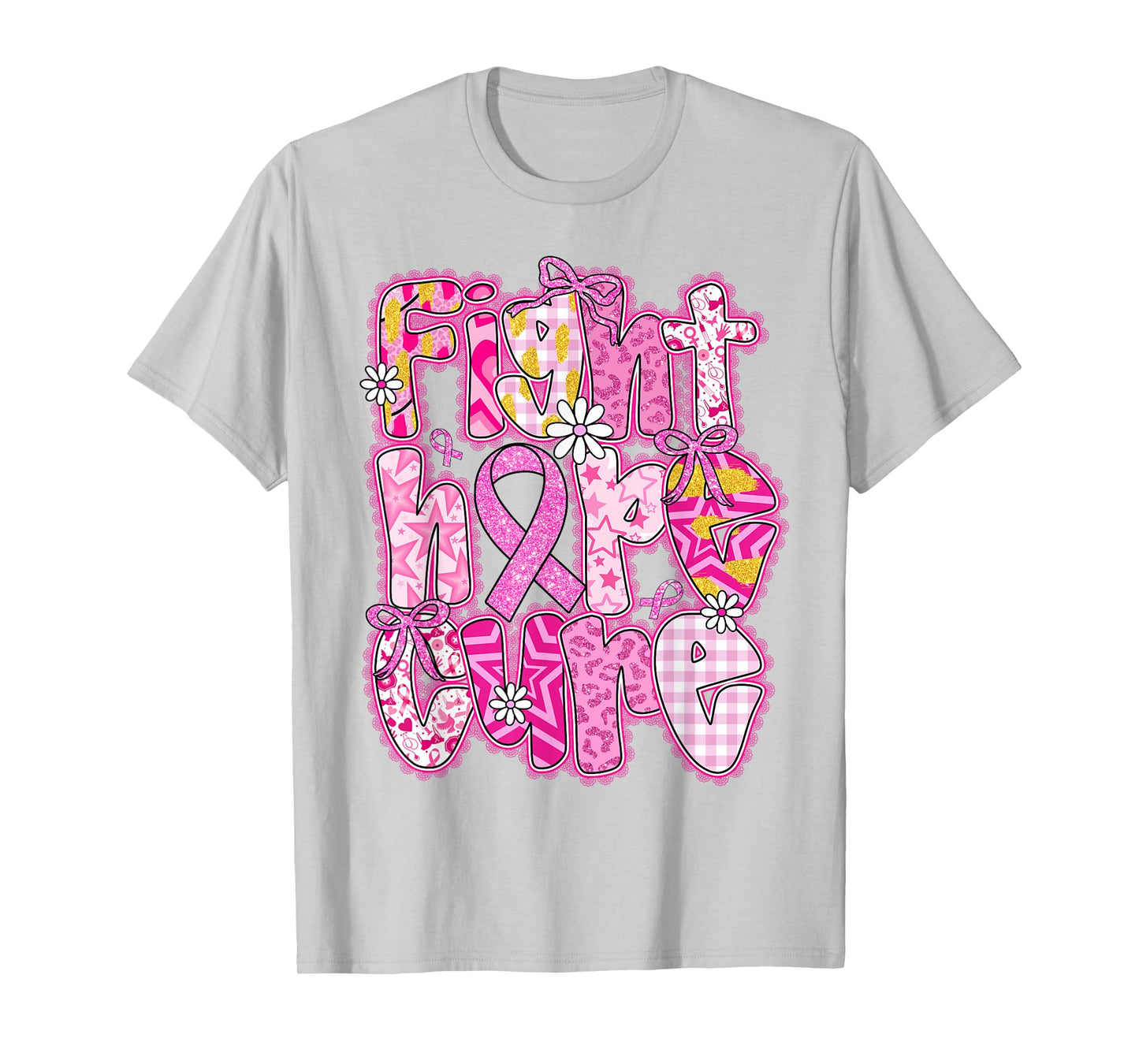Faith Hope Cure Breast Cancer October We Wear Pink Women T-Shirt