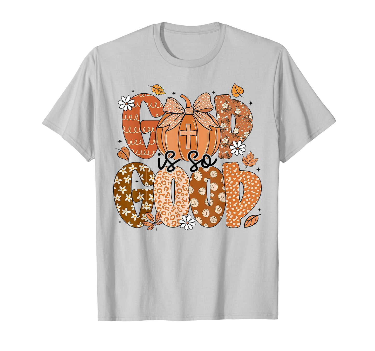 God is So Good Pumpkin Leopard Christian Faith Autumn T-Shirt