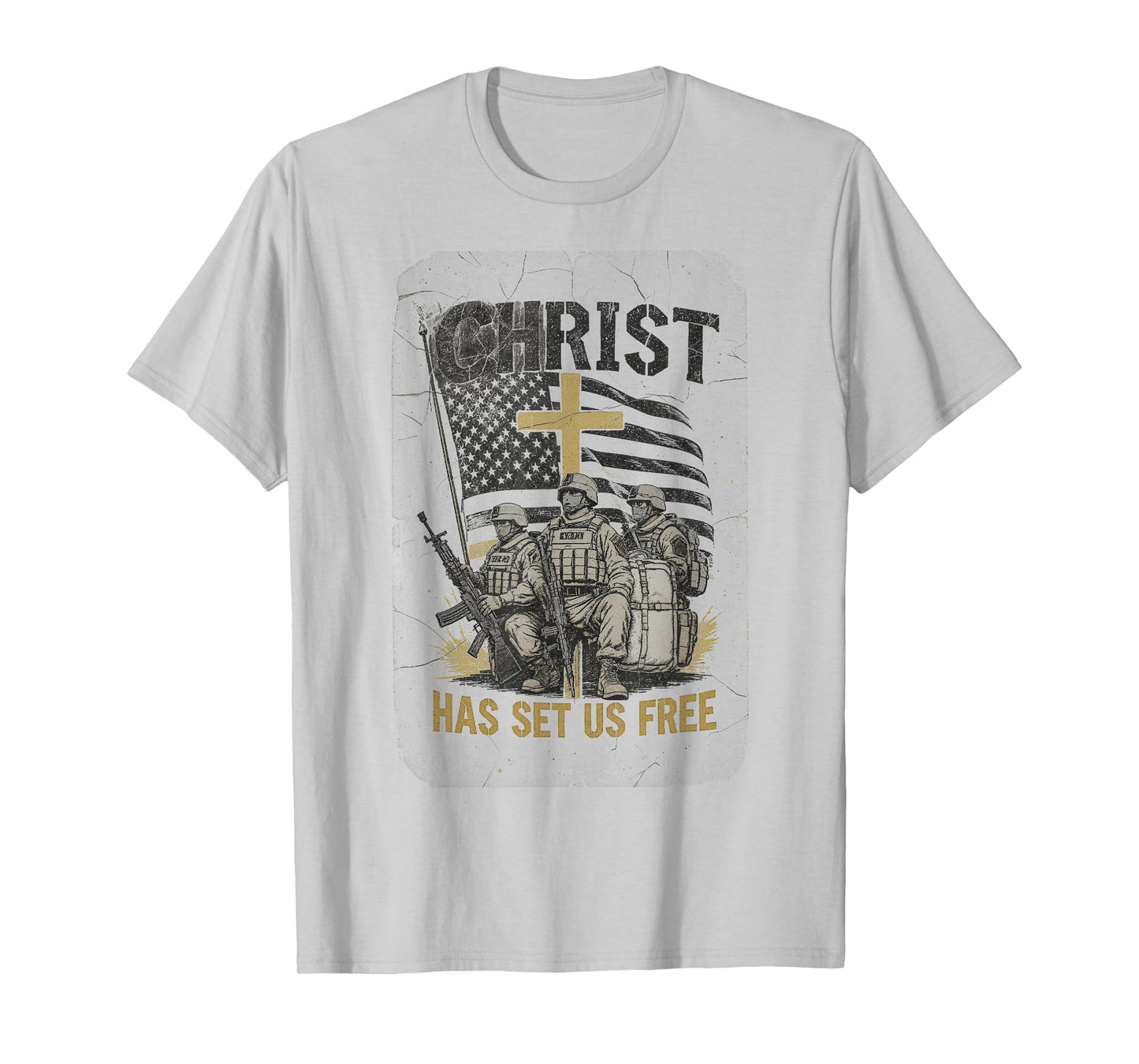 Patriotic Christian Freedom Faith Message American Believer T-Shirt