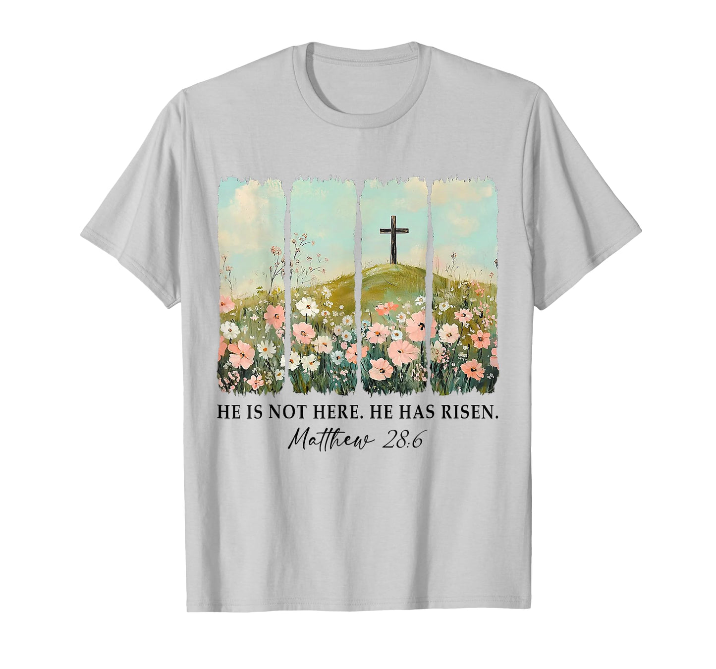 Easter Christian Jesus He Is Not Here He Has Risen Matthew T-Shirt