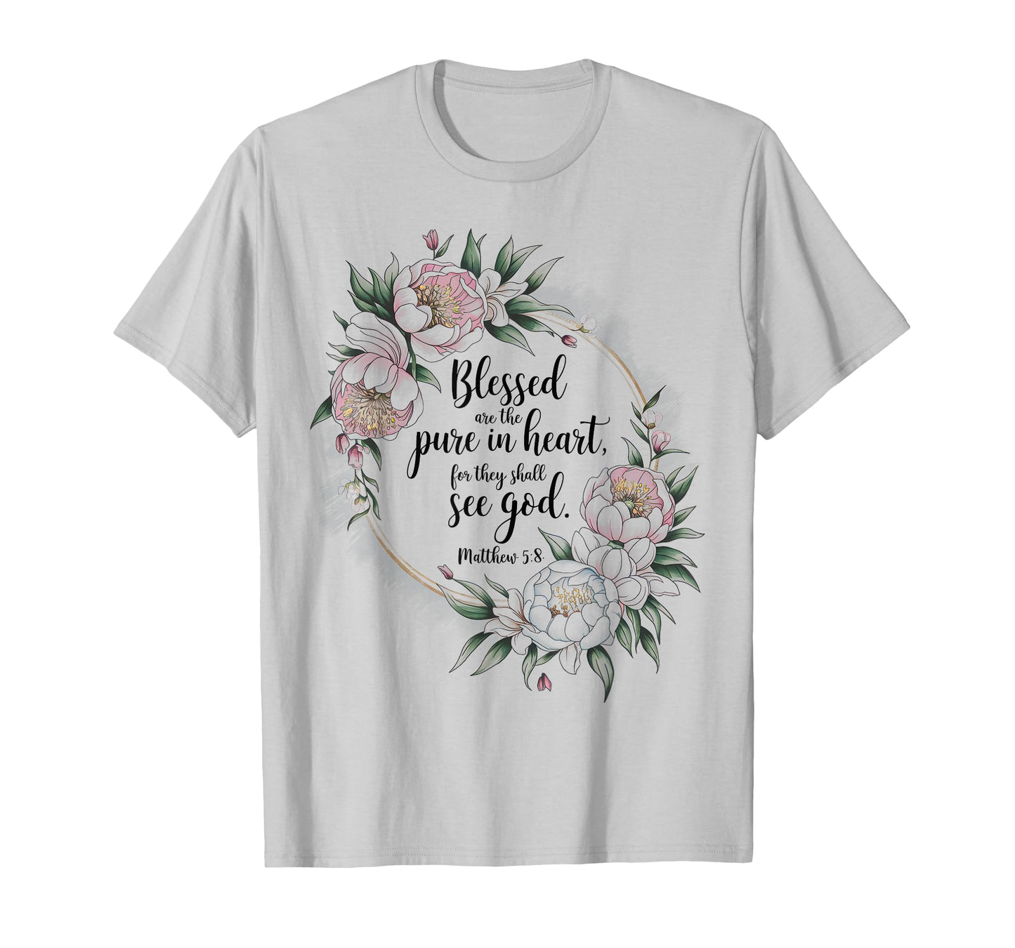 Blessed Are The Pure In Christian Faith Bible Verse Psalm T-Shirt