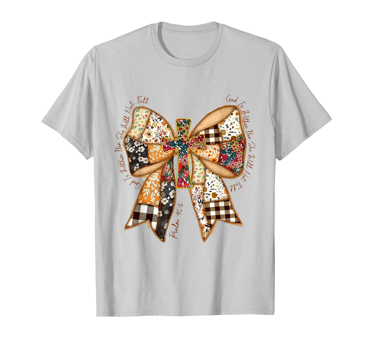 God is Within Her She Will Not Fall Coquette Funny Christian T-Shirt