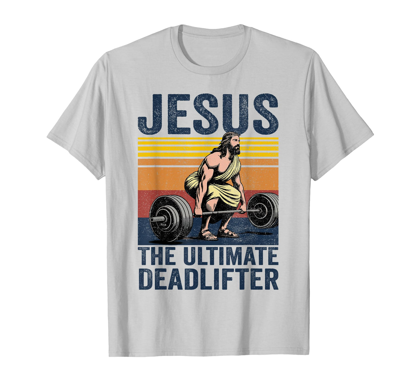 Vintage Jesus The Ultimate Deadlifter Funny Christian Gym T-Shirt