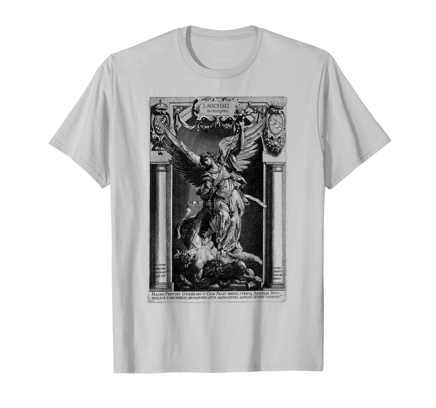 Saint Michael the Archangel Defeating Satan Christian T-Shirt