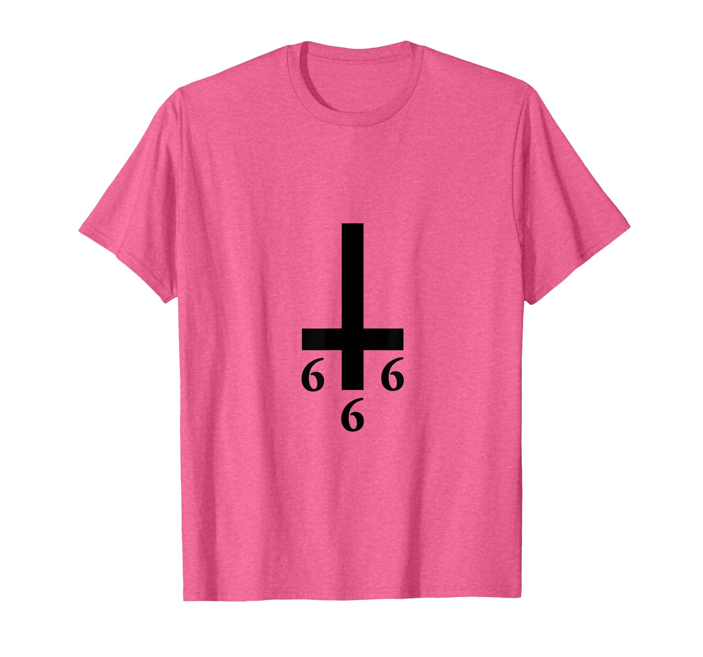 Inverted Cross 666 Upside Down Satan Antichrist Atheist T-Shirt