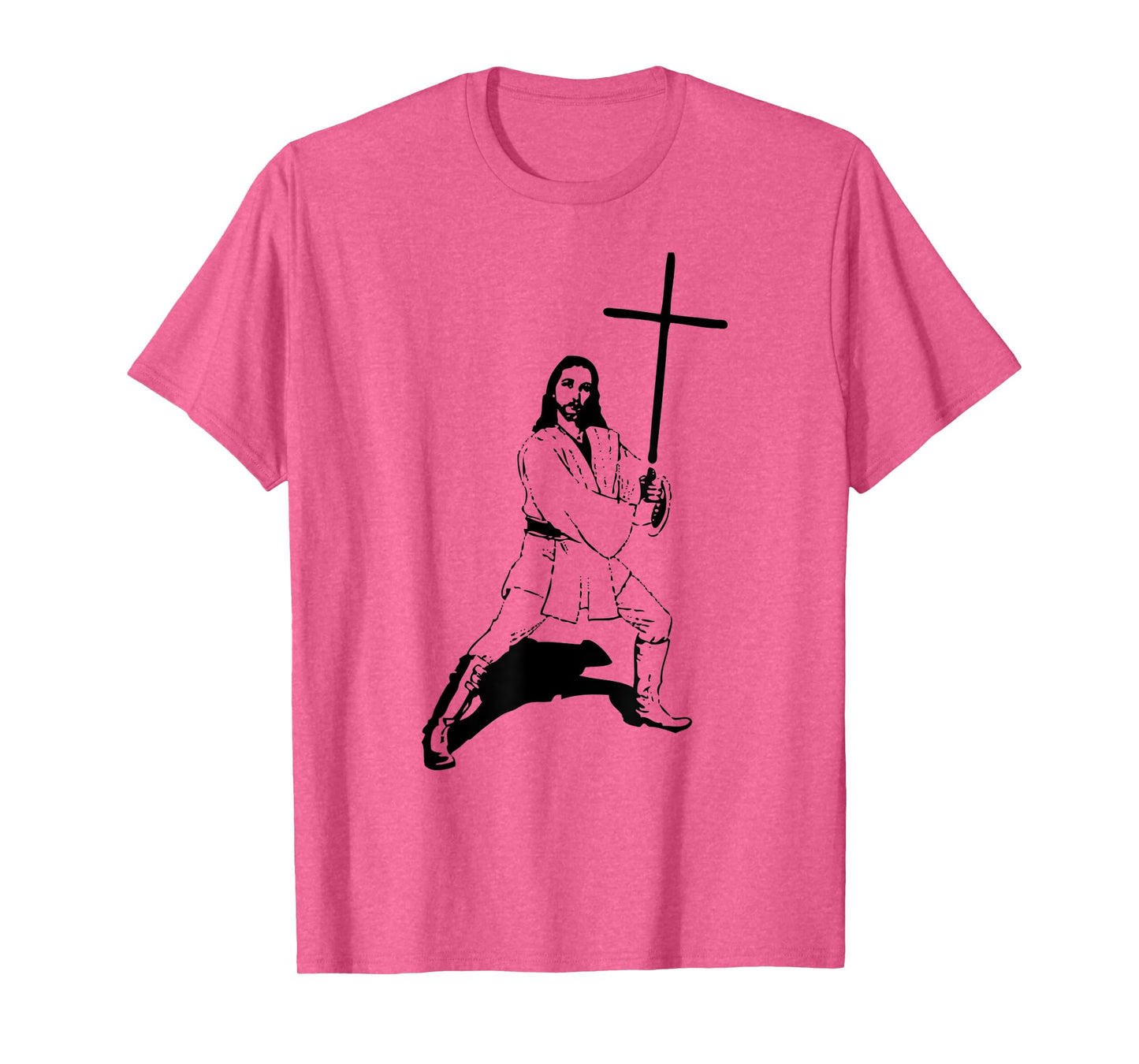 Funny Jesus With Saber - Jesus Cross Christian God & Jesus T-Shirt