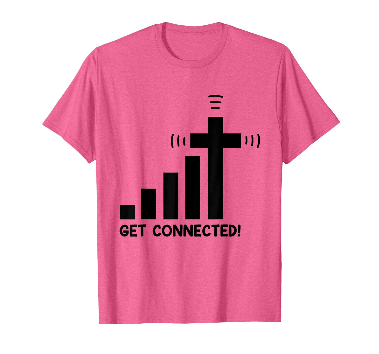 Funny Get Connected Jesus Christ Christian Faith in God Mens T-Shirt