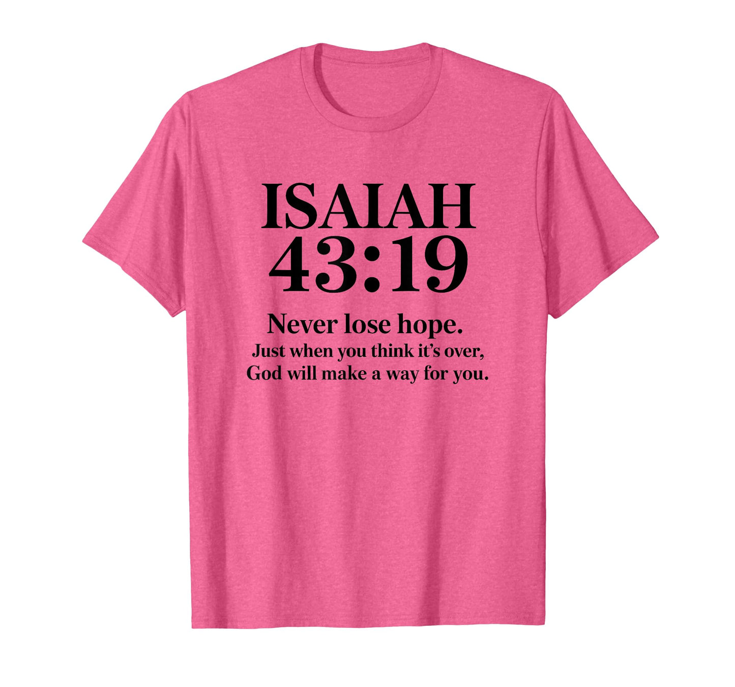 Isaiah 43:19 Bible Verse Christian Saying T-Shirt