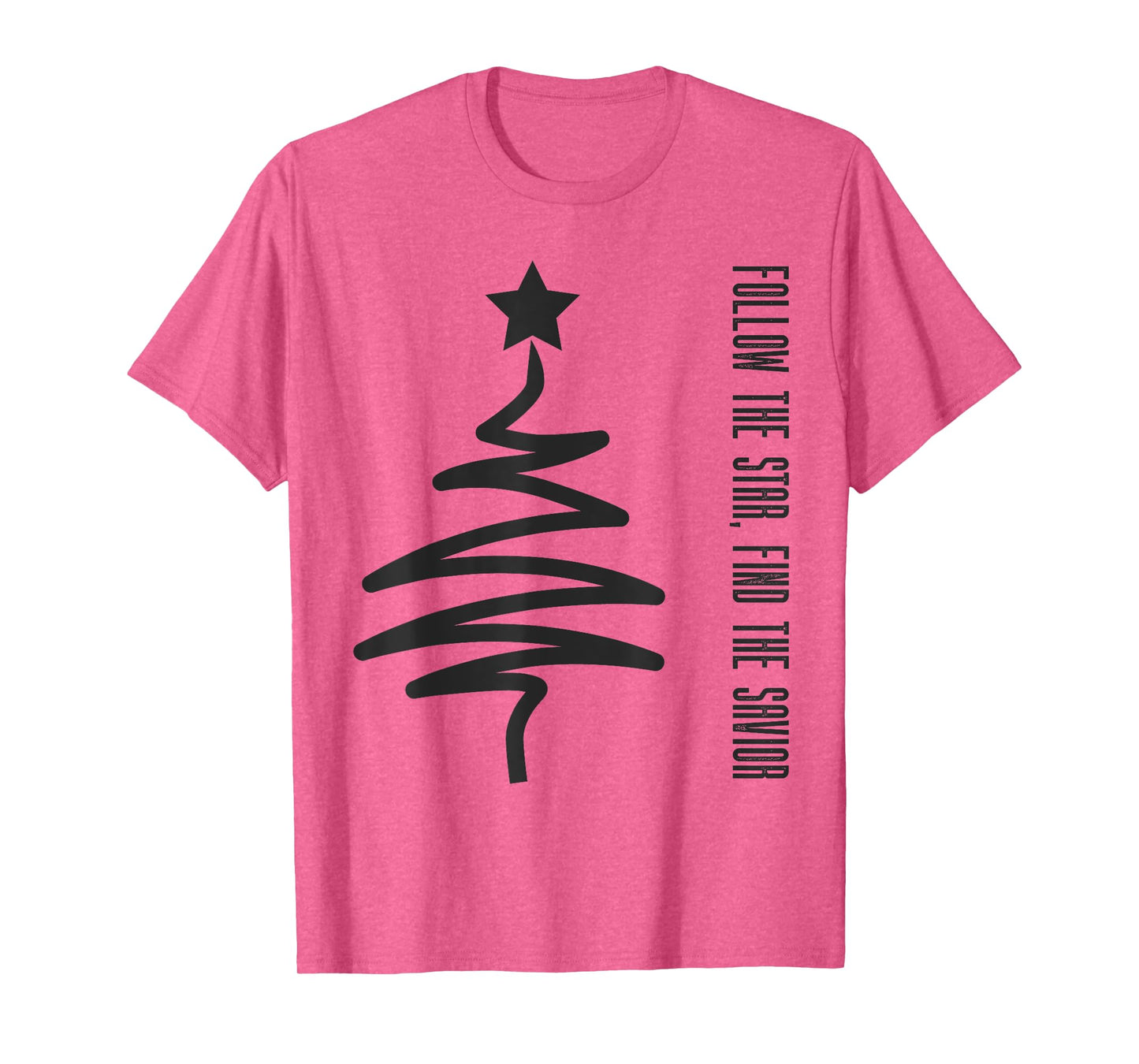 Modern Xmas Follow the Star, Find the Savior Christmas T-Shirt
