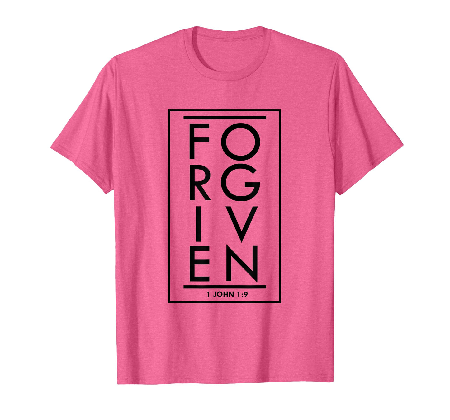 Forgiven 1 John 1:9 Bible Scripture Verse Christian T-Shirt