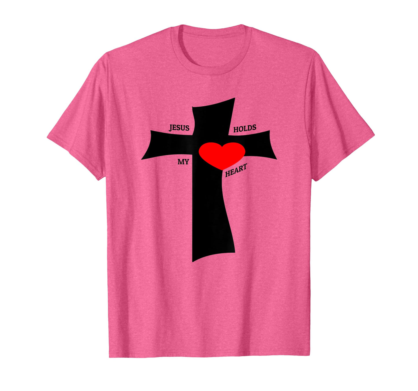 Funny Jesus Holds My Heart Cross Christian T-Shirt