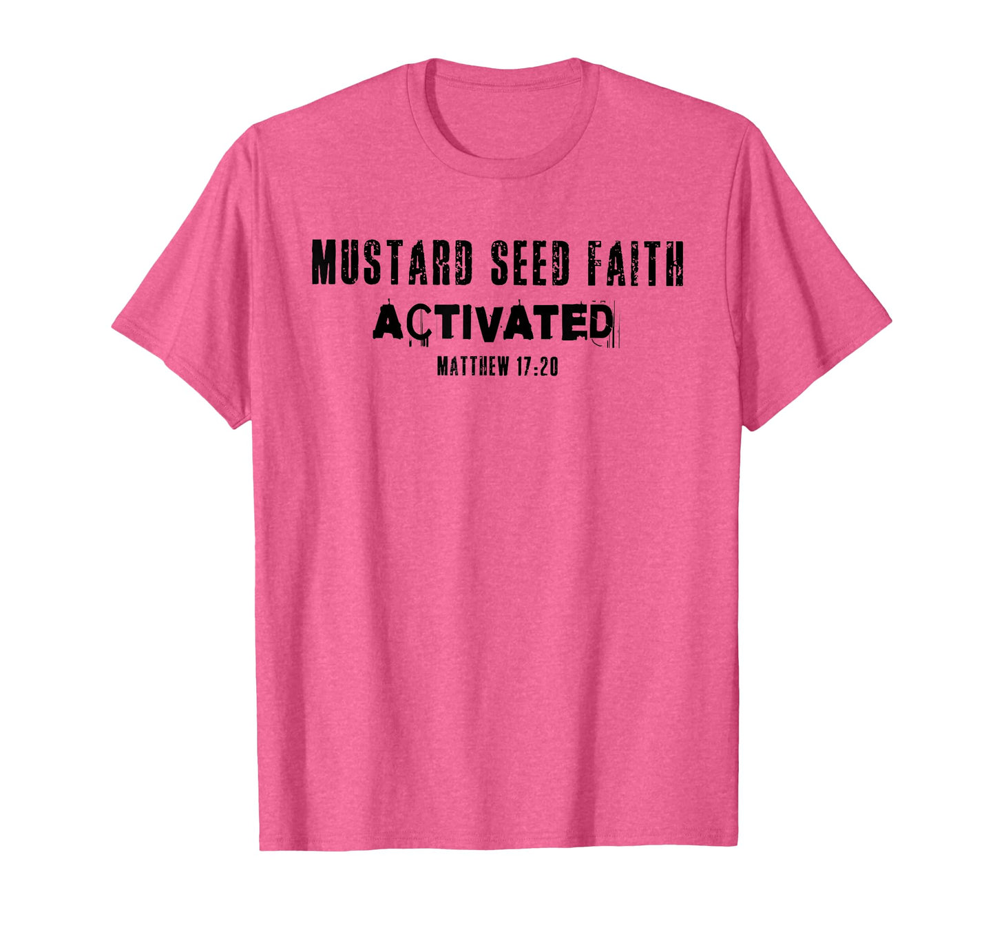 Mustard Faith Seed Activated Jesus Christian Bible Verse T-Shirt