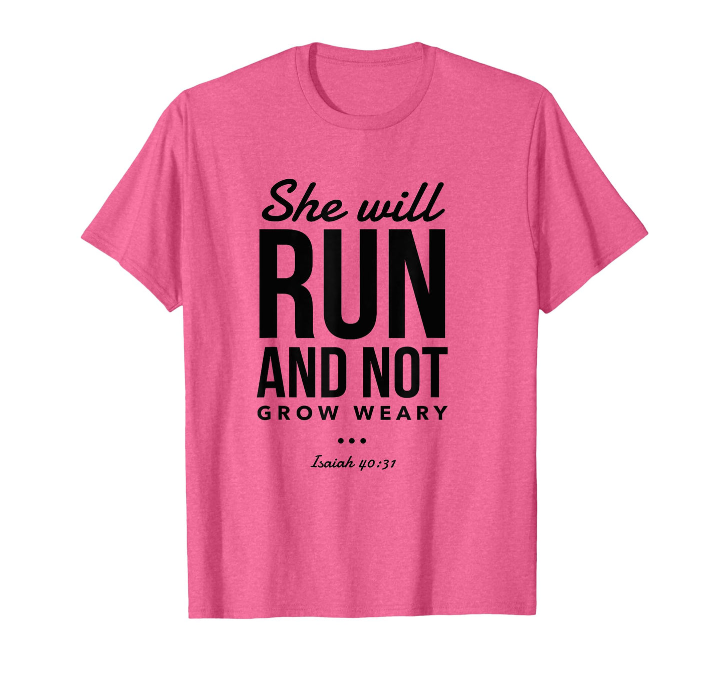 Christian Bible Verses Running Women Religious Runner Proverb T-Shirt