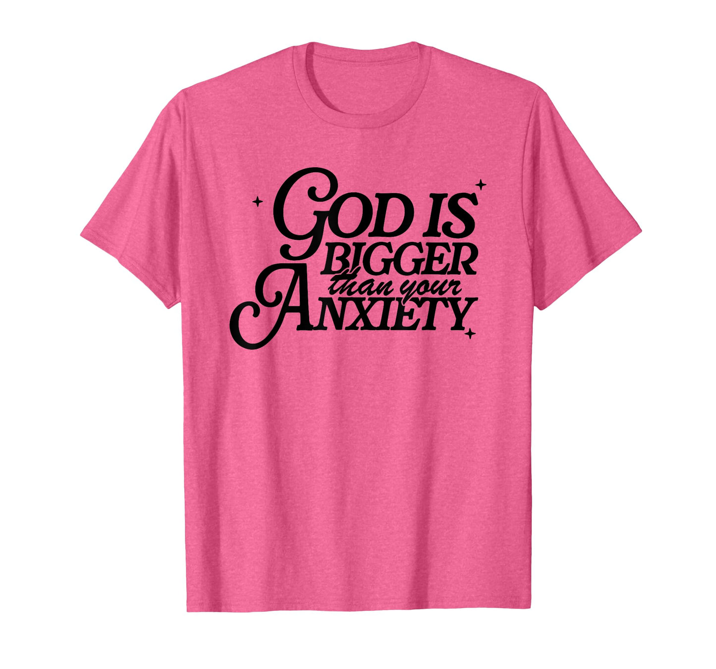 God Is Bigger Than Your Anxiety, Christian Retro T-Shirt