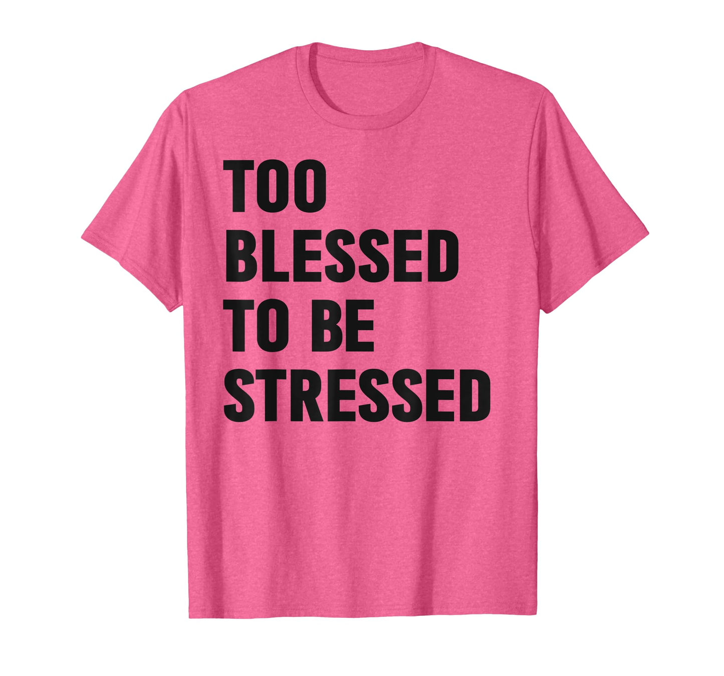 Too Blessed To Be Stressed Christian Church Camp Green T-Shirt