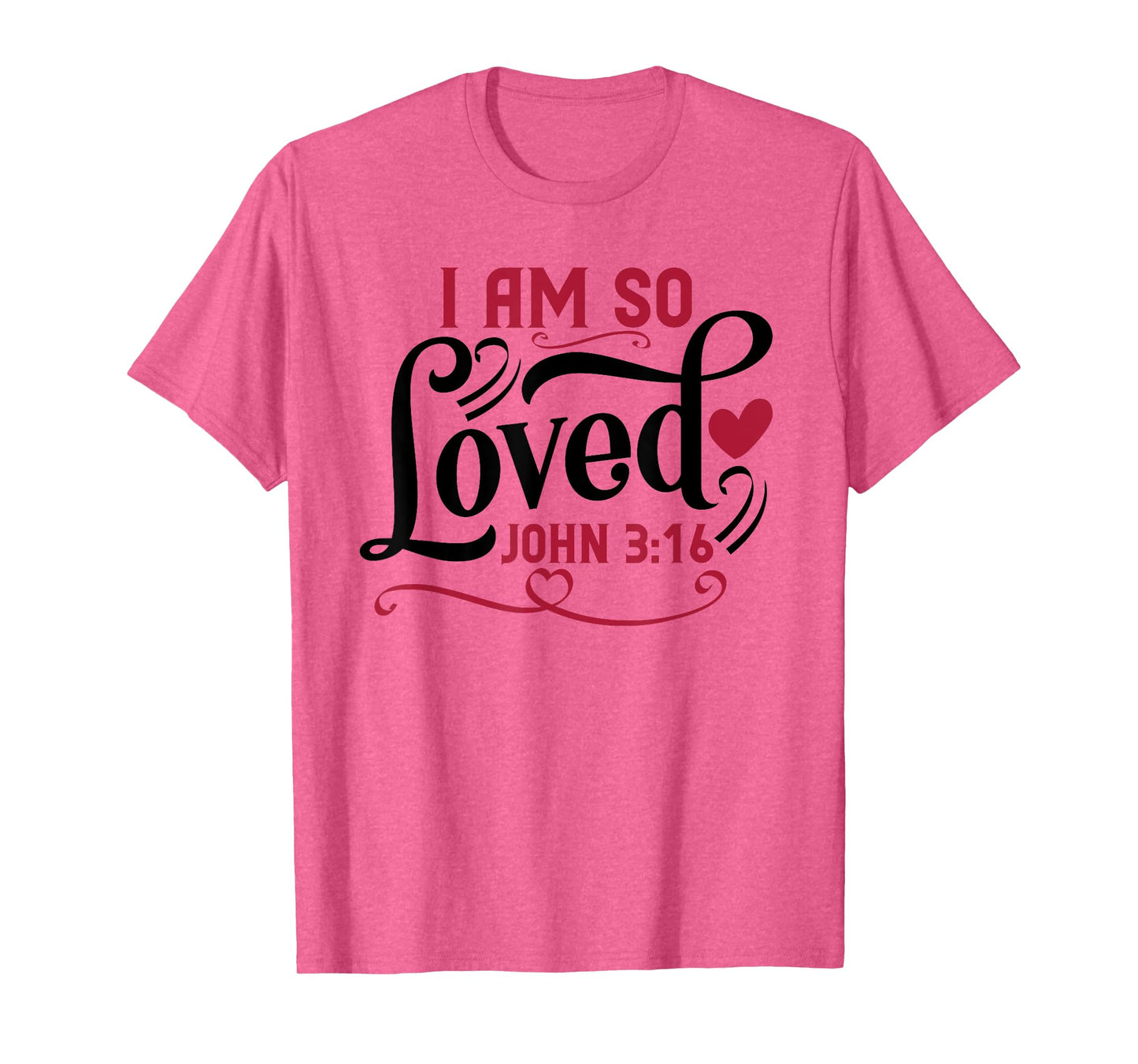 Inspired In The Bible I Am So Loved T-Shirt, Unisex-Adults, Unisex-Kids, Grey, Small, Short Sleeve, T-Shirt