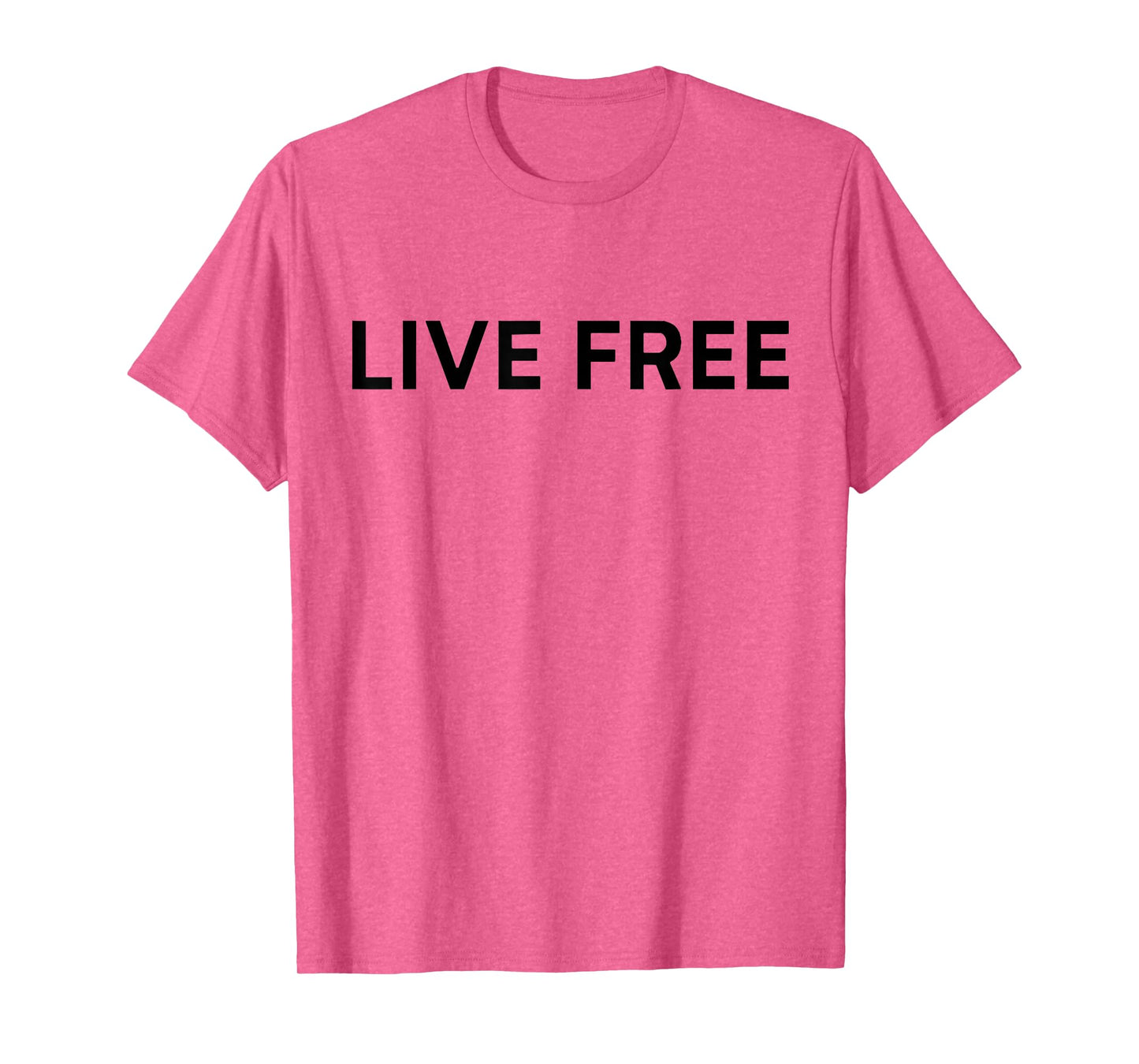Live Free Christian Conservative Black and White Quote T-Shirt
