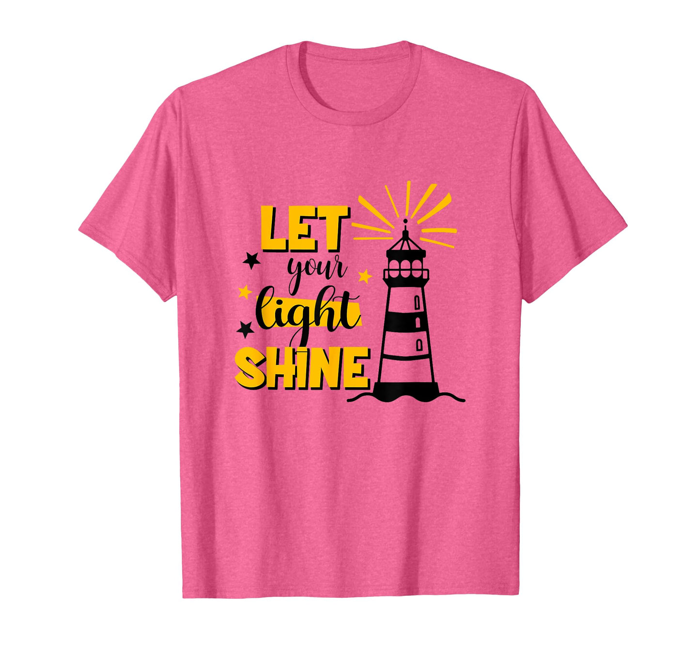 Let Your Light Shine Christian Faith Jesus God Lighthouse T-Shirt