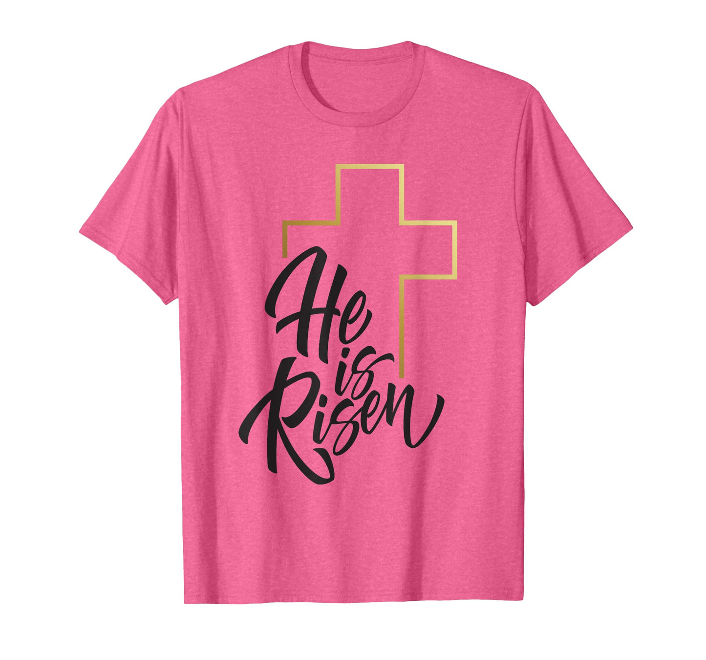 Happy Easter Shirt He Is Risen Jesus Cross Scripture Matthew T-Shirt