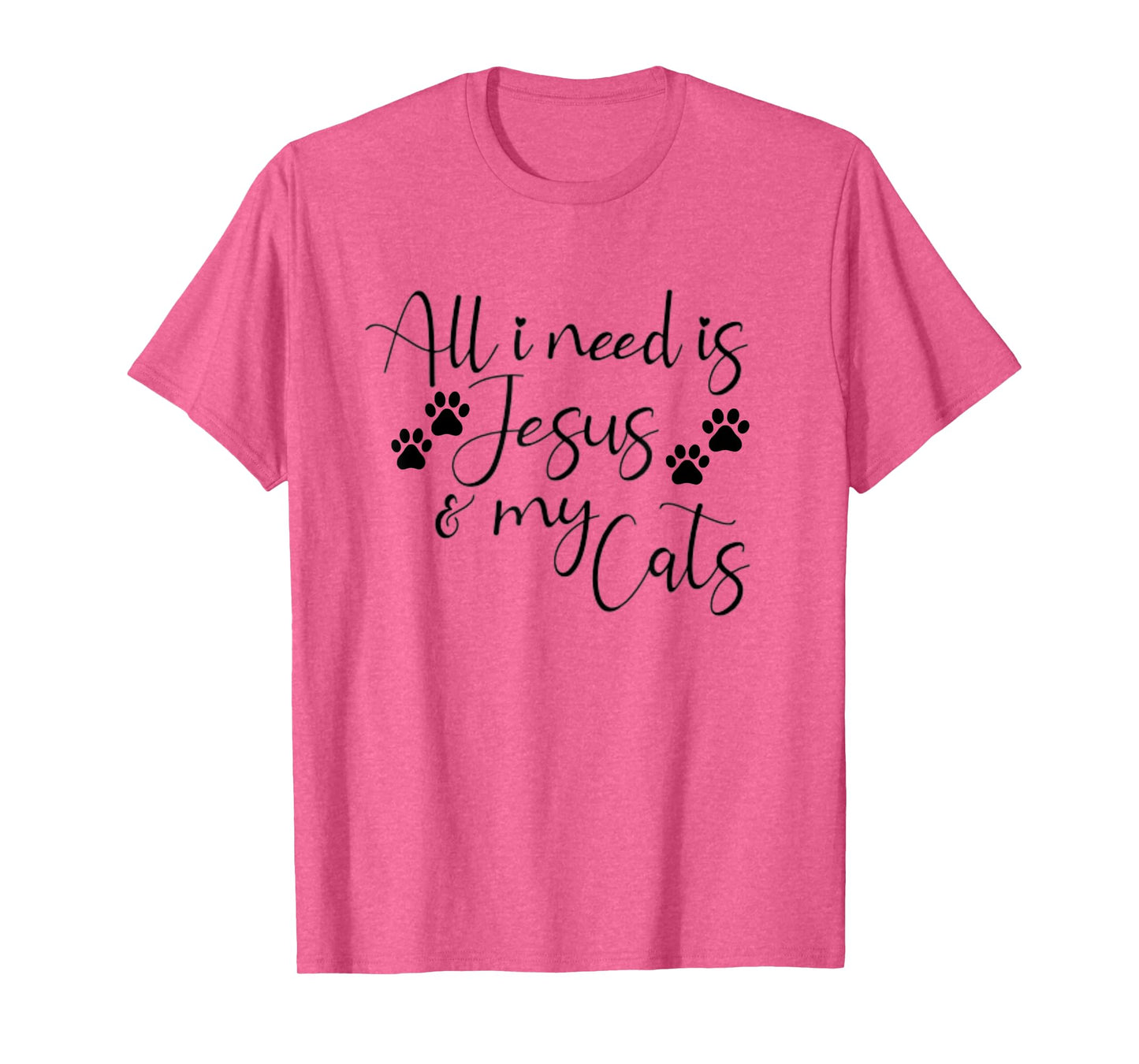 All I Need Is Jesus And My Cats Funny T-Shirt