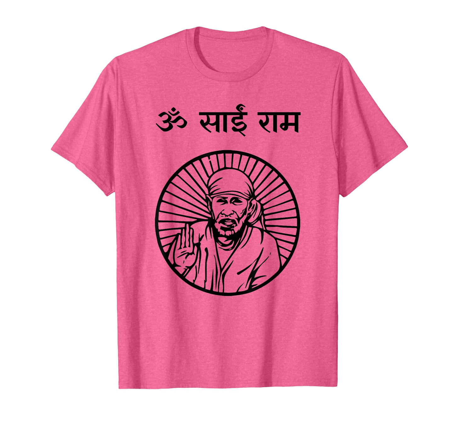 Sai Baba of Shirdi Blessing God Temple Puja Om Sai Ram Hindi T-Shirt