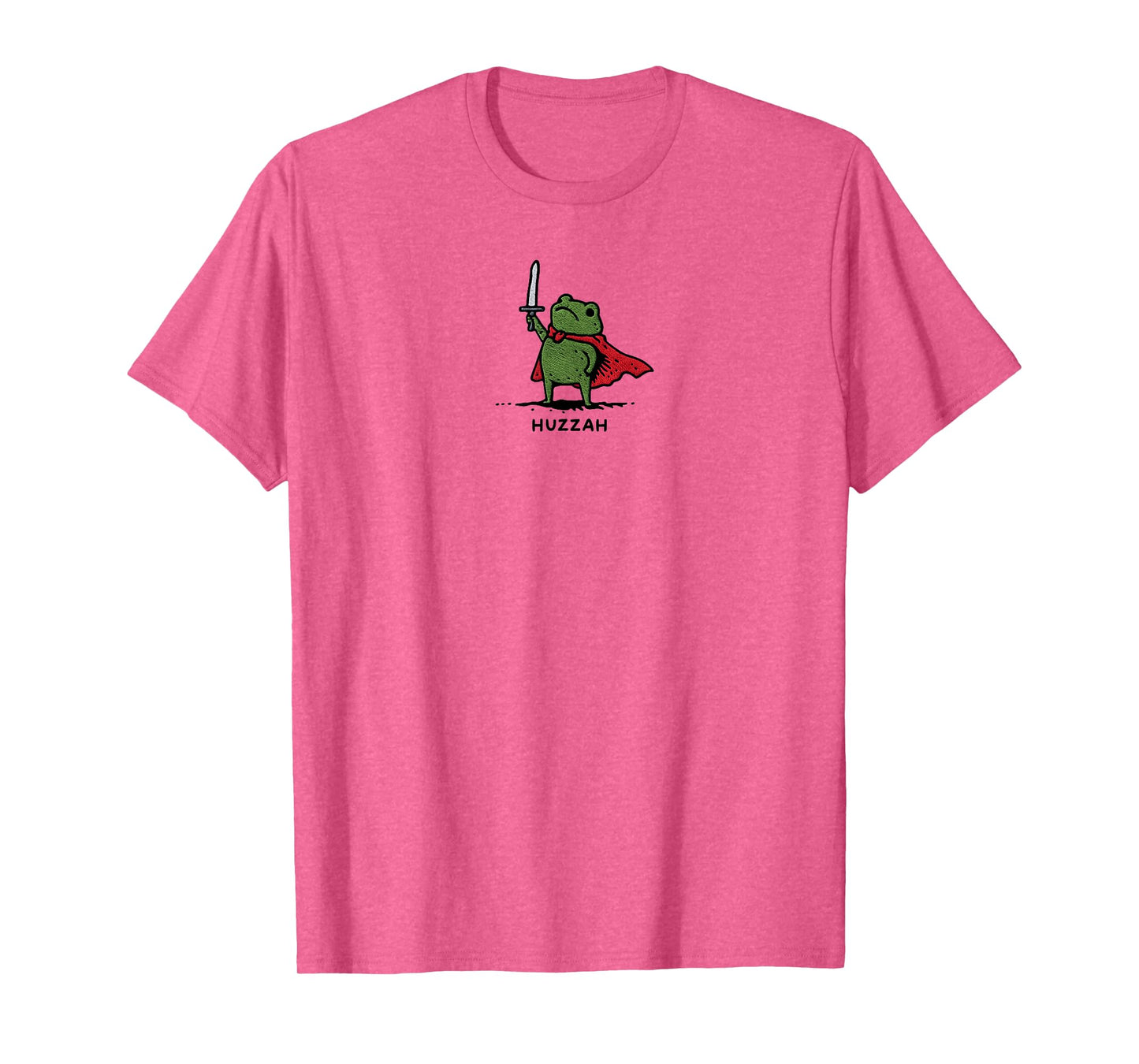 Huzzah Frog Knight Funny Sword Meme Quote T-Shirt