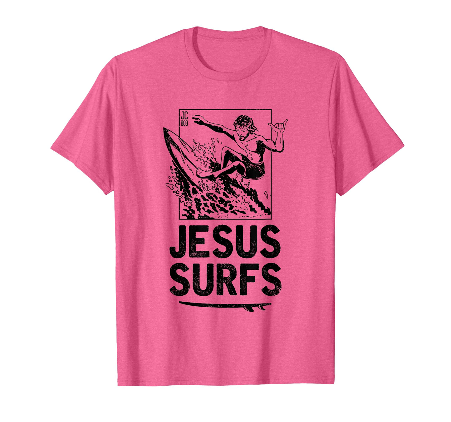 Jesus Surfs Funny Jesus Christian Surfer T-Shirt