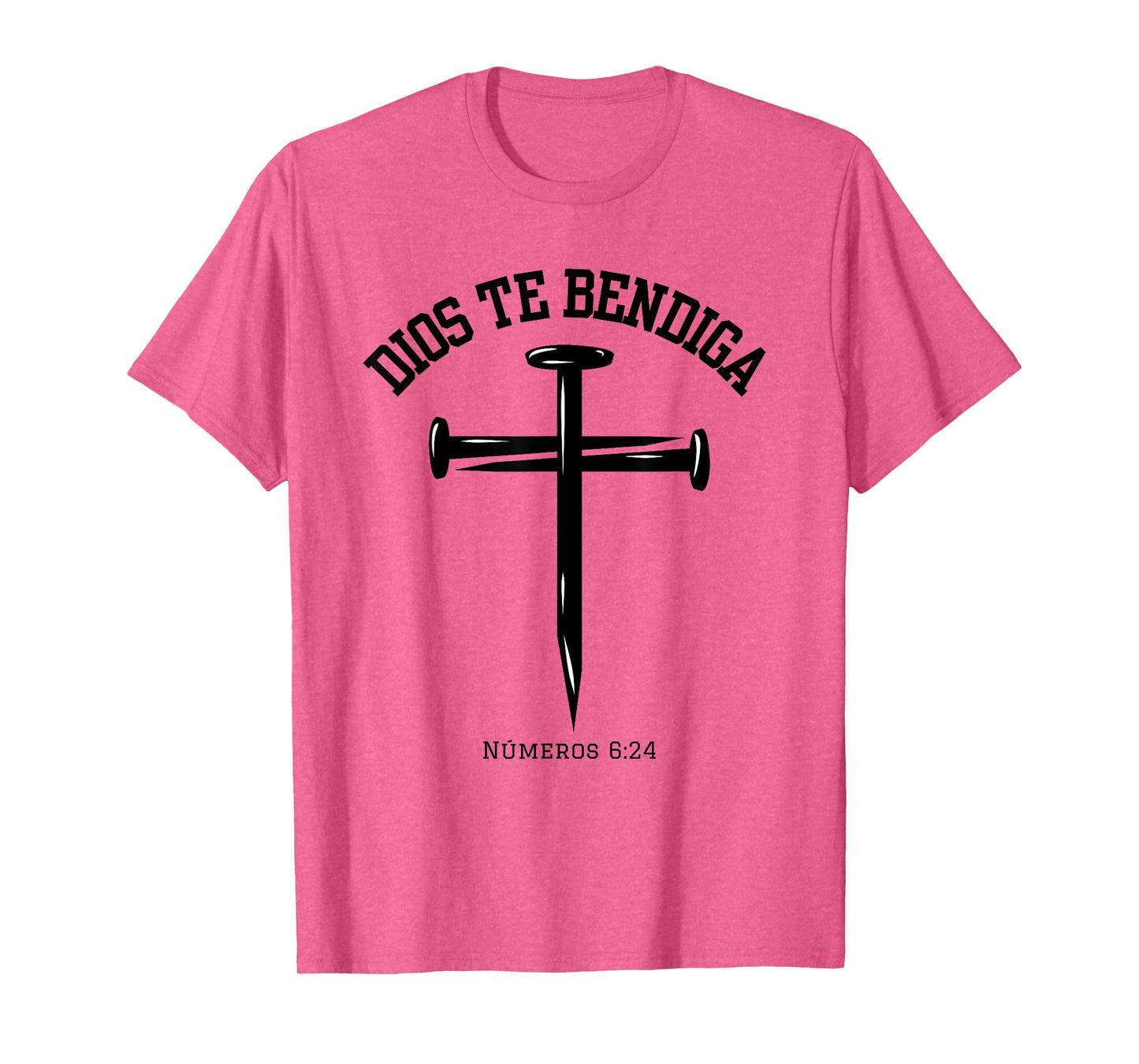 Dios te Bendiga, GOD BLESS YOU, Números 6:24, Cross T-Shirt