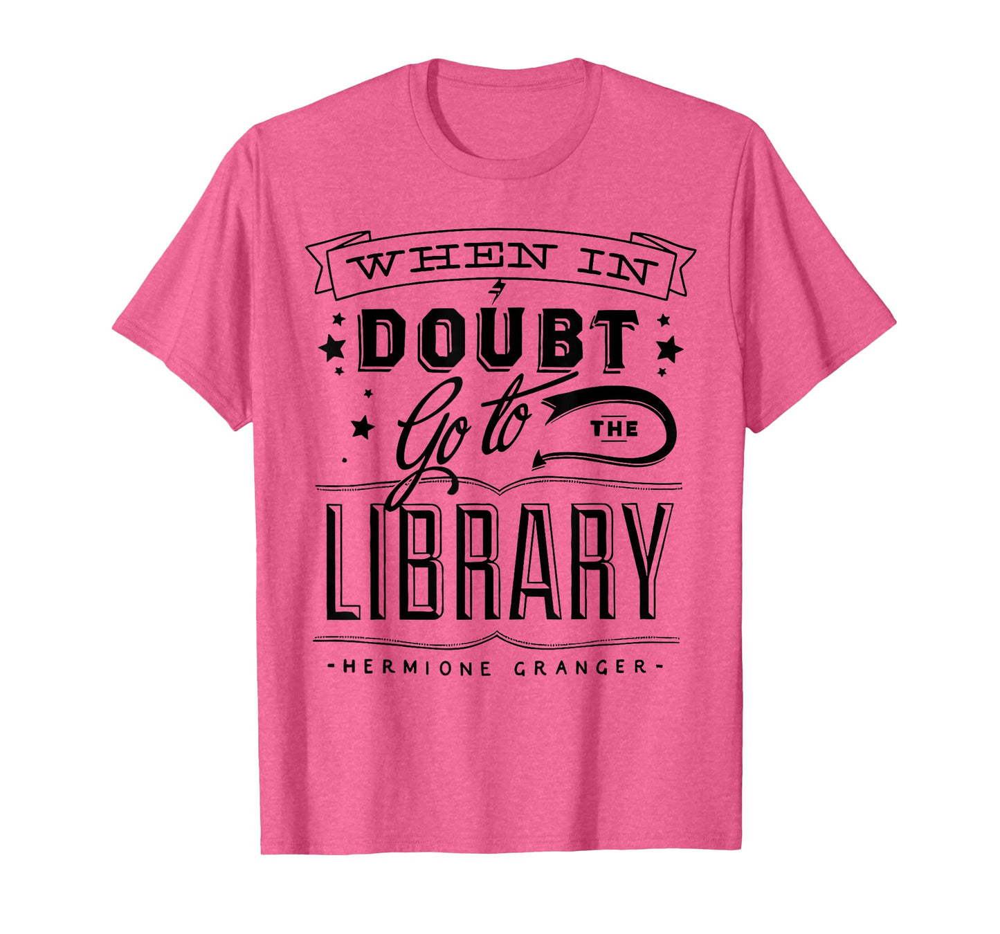 When In Doubt Go To The Library Teacher Vintage Book Lovers T-Shirt