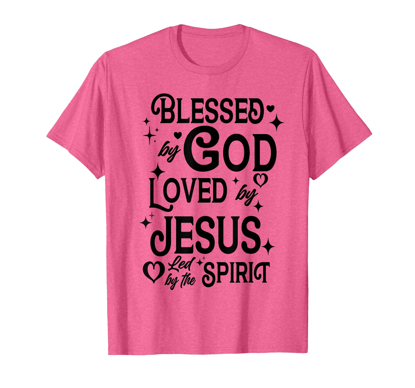 Blessed By God Loved By Jesus Sparklecore Aesthetics Cute T-Shirt